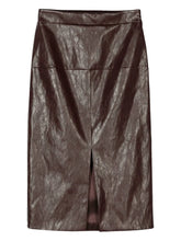 Gonna Longuette Pelle Metallo