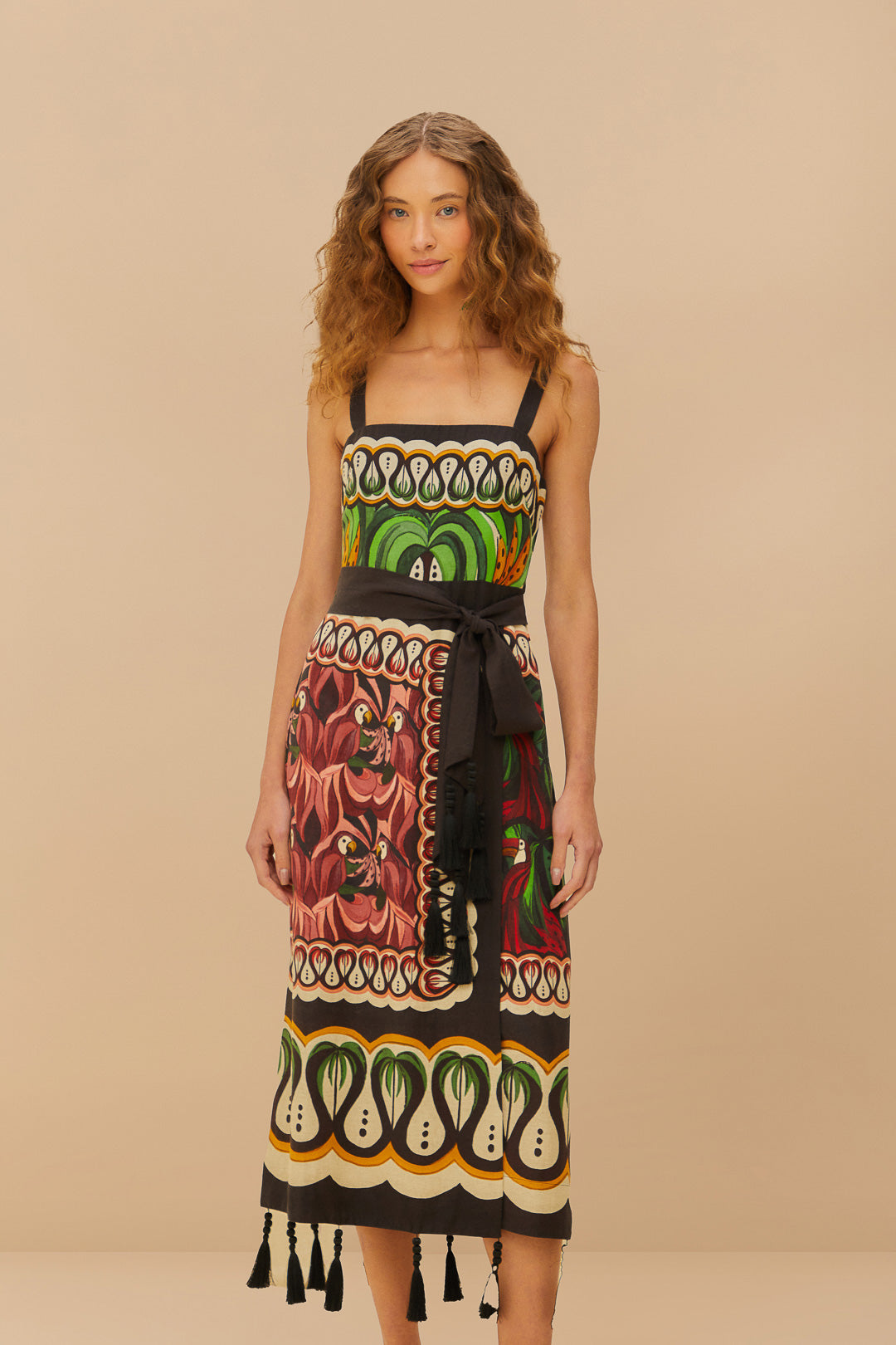 Coconut Tree Flow Scarf Dress