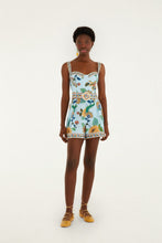 Floral Delhi Light Blue Romper