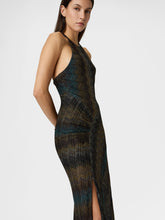 Abito lungo con scollo americana