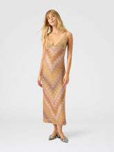 Abito Lungo in Viscosa Lamè