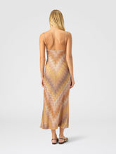 Abito Lungo in Viscosa Lamè