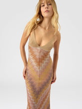 Abito Lungo in Viscosa Lamè