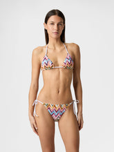 Bikini stretch motivo pizzo con zig zag