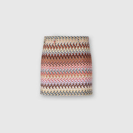 Minigonna Con Motivo Zig Zag