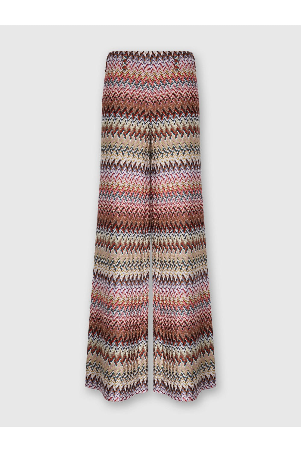 Pantalone Flare con Motivo Zig Zag