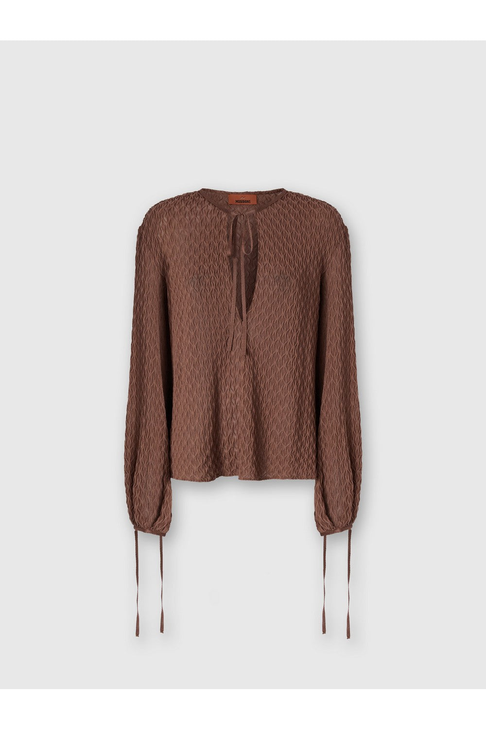 Blusa Girocollo in Misto Lana
