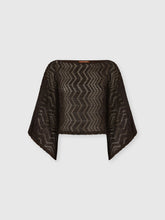 Top a rete zig zag con paillettes