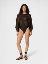 Top a rete zig zag con paillettes