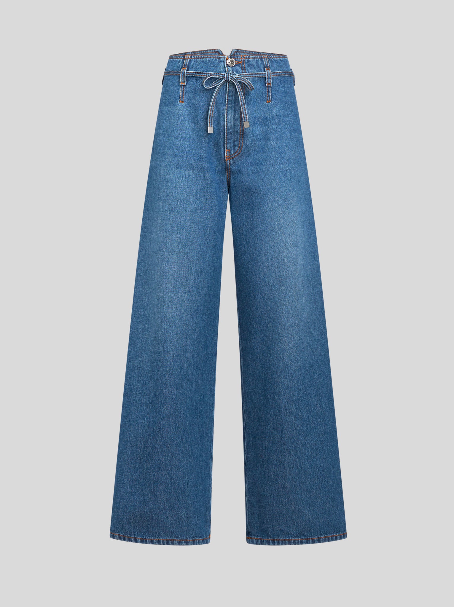 Jeans Culotte Con Cintura