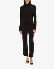 Camicia con frange e perline